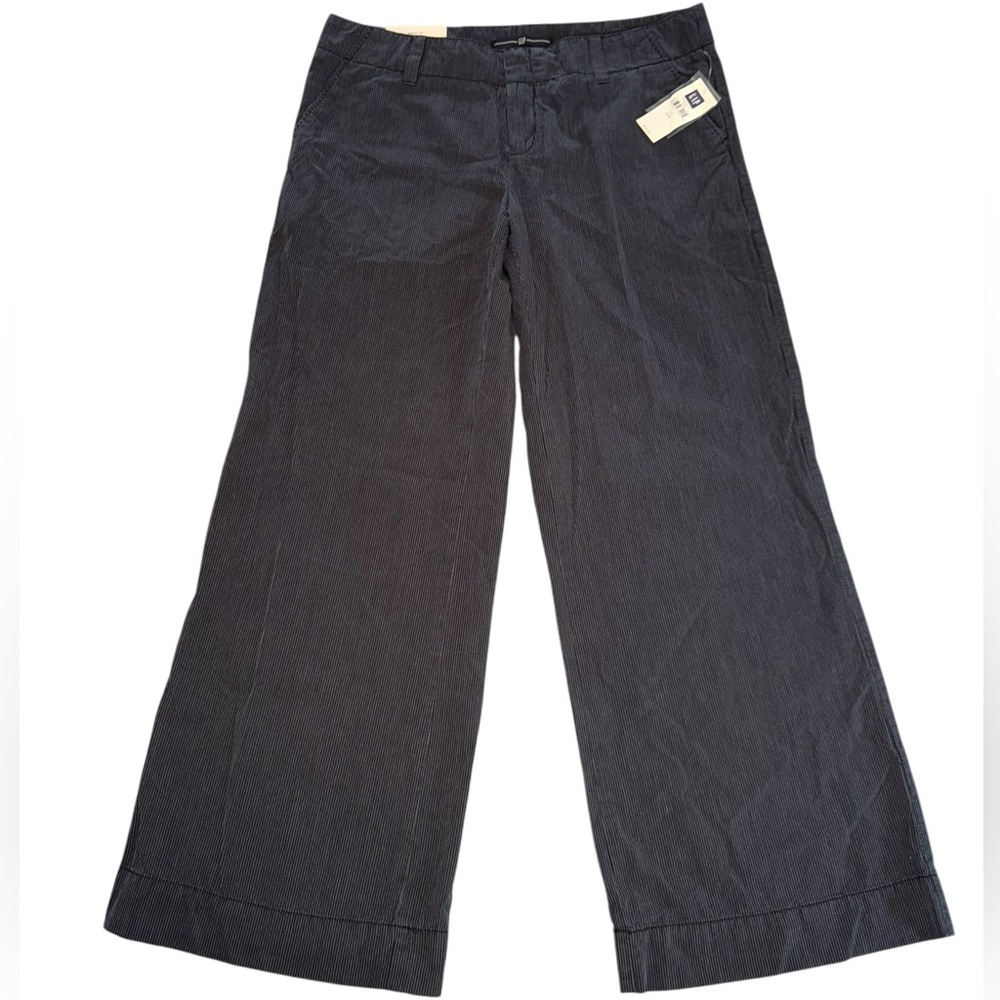 GAP Pinstripe Wide Leg Pants Size 10 Ankle NWT
